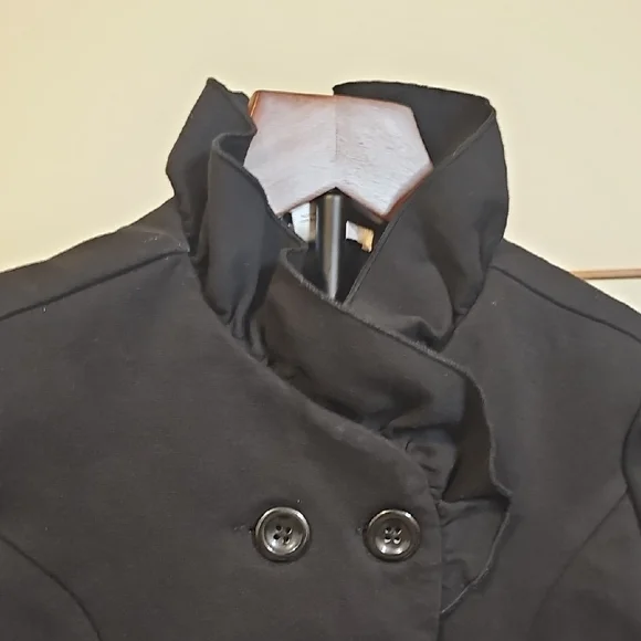 Janie and Jack Classic Black Pea Coat for Kids - Picture 4 of 10